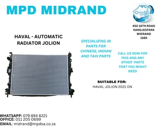Haval Jolion 2021 - Automatic Radiator