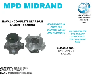 Haval - Complete Rear Hub &amp; Wheel Bearing