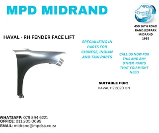 Haval H2 2020 - RH Fender Face Lift