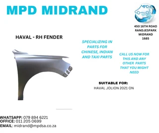 Haval Jolion 2021 - RH Fender