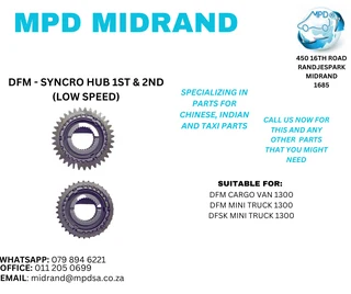 DFM &amp; DFSK - Syncro Hub 1st &amp; 2nd (Low Speed)