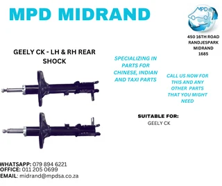 Geely CK - LH &amp; RH Rear Shocks
