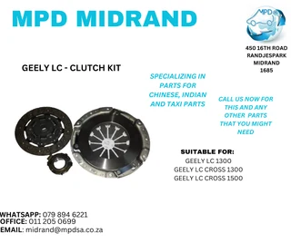 Geely LC &amp; LC Cross - Clutch Kit