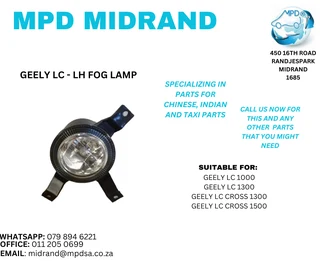 Geely LC &amp; LC Cross - LH Fog Lamp
