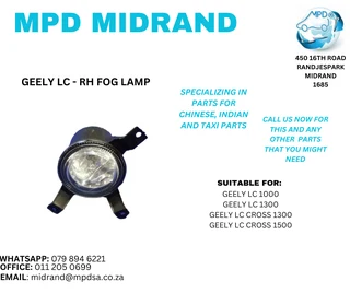 Geely LC &amp; LC Cross - RH Fog Lamp