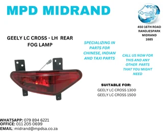 Geely LC Cross - LH Rear Fog Lamp
