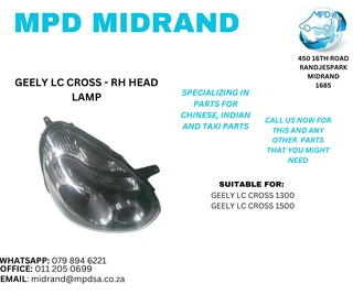 Geely LC Cross - RH Head Lamp