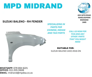 Suzuki Baleno 1400 2016 on - RH Fender