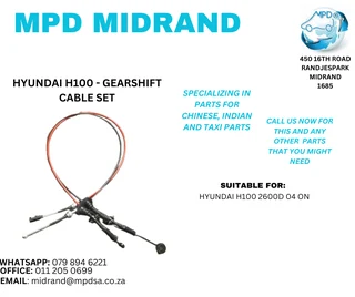 Hyundai H100 - Gear Shift Cable Set
