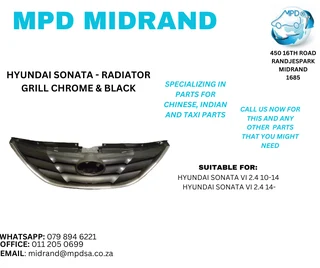 Hyundai Sonata - Radiator Grill Chrome &amp; Black