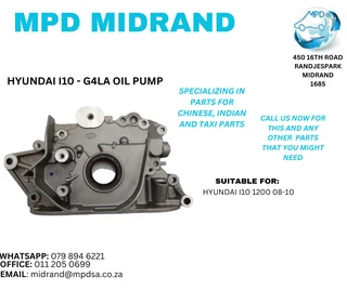 Hyundai I10 - G4LA Oil Pump