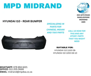 Hyundai I10 - Rear Bumper