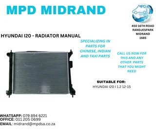 Hyundai I20 - Radiator Manual