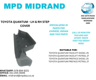 Toyota Quantum - LH &amp; RH Step Cover