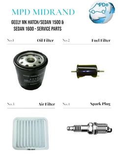 Geely MK Hatch/Sedan 1500 &amp; Sedan 1600 - Service Parts