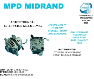 Foton Thunda - Alternator Assembly 2.2