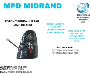 Foton Thunda - LH Tail Lamp (Black)