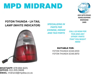 Foton Thunda - LH Tail Lamp (White Indicator)