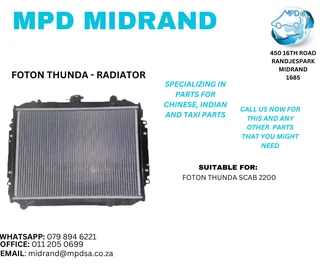 Foton Thunda - Radiator