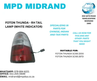 Foton Thunda - RH Tail Lamp (White Indicator)