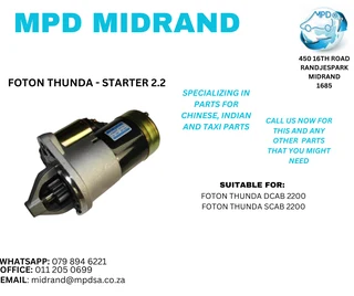 Foton Thunda - Starter 2.2