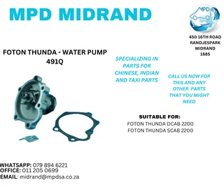 Foton Thunda - Water Pump 491Q