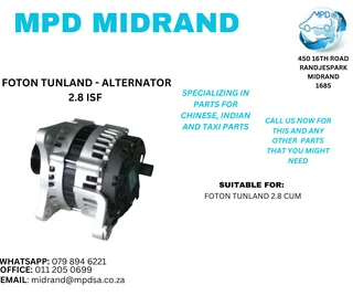 Foton Tunland 2.8 - Alternator 2.8 ISF