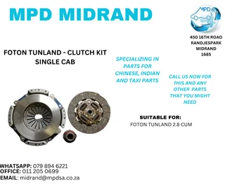 Foton Tunland 2.8 - Clutch Kit Single Cab