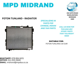 Foton Tunland 2.8 - Radiator