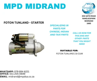 Foton Tunland 2.8 - Starter