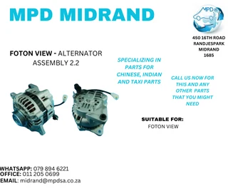 Foton View - Alternator Assembly 2.2
