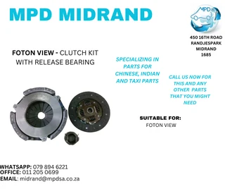 Foton View - Clutch Kit With Release Bearing