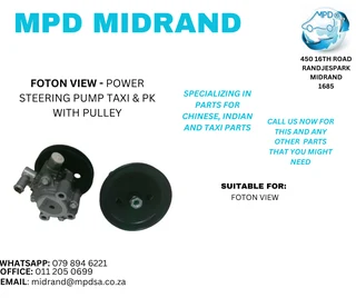 Foton View - Power Steering Pump PK &amp; Taxi With Pulley