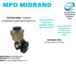 Foton View - Power Steering Pump With Bottle
