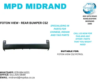 Foton View - Rear Bumper CS2
