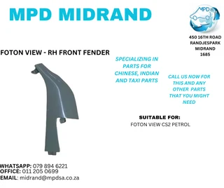 Foton View - RH Front Fender