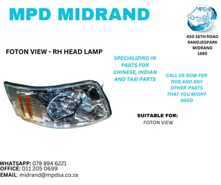 Foton View - RH Head Lamp