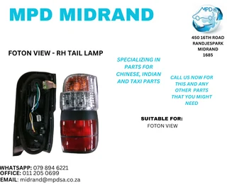 Foton View - RH Tail Lamp