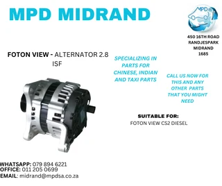Foton View - Alternator 2.8 ISF