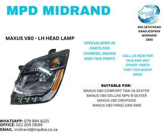 Maxus V80 - LH Head Lamp