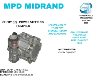 Chery QQ - Power Steering Pump 0.8