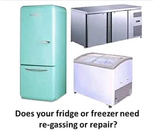 Microwave refrigerator repairs and regassing onsite
