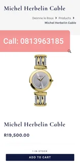 Bargain Mitchel Herbelin ladies &#34;cable&#34; watch...