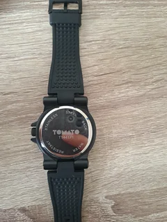 Black and sliver tomato watch