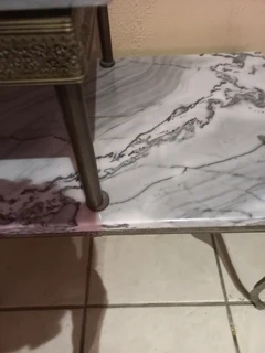 Antique solid Brass and marble telephone table