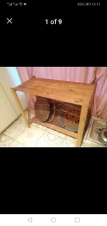 Wooden table pine wood