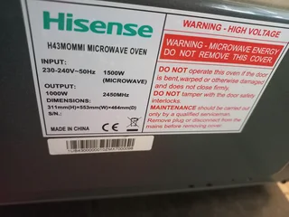 Hisense microwave  new