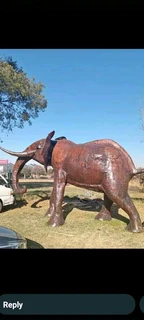 Metal animals and sculptures