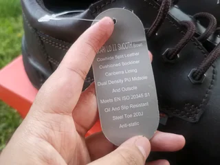 Hi-Tec Interceptor Askari Lo II Smooth safety shoe in brown leather. Size 8