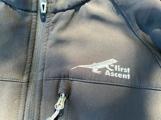 First Ascent Oracle or Phantom XT-1/XT-2 men&#39;s black softshell jacket.